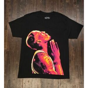 Rodman Apparel‎ Shirt Mens Large Black Basketball Graphic Prayer Tattoo Tee